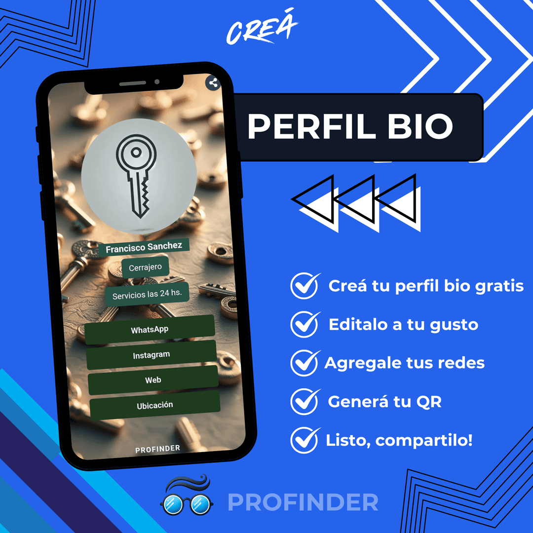 Creá tu perfil profesional en Profinder